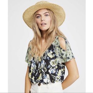 - NWT FREE PEOPLE BAJA BABE FLORAL BLOUSE